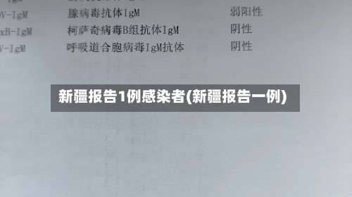 新疆报告1例感染者(新疆报告一例)-第2张图片