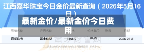 最新金价/最新金价今日费用-第3张图片