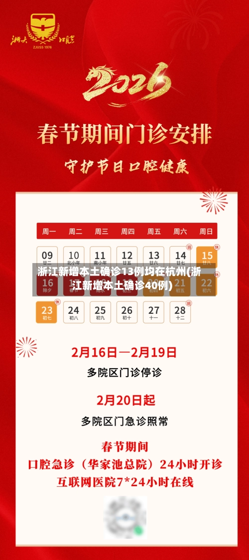 浙江新增本土确诊13例均在杭州(浙江新增本土确诊40例)