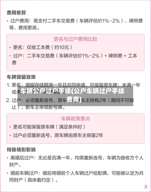 车辆公户过户手续(公户车辆过户手续费用)-第3张图片