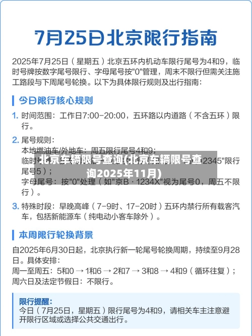 北京车辆限号查询(北京车辆限号查询2025年11月)-第2张图片