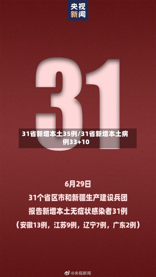 31省新增本土35例/31省新增本土病例33+10-第2张图片
