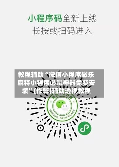 教程辅助“微信小程序微乐麻将小程序必赢神器免费安装”(作弊)辅助透视教程-第3张图片