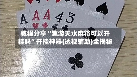 教程分享“趣游天水麻将可以开挂吗	”开挂神器{透视辅助}全揭秘-第2张图片