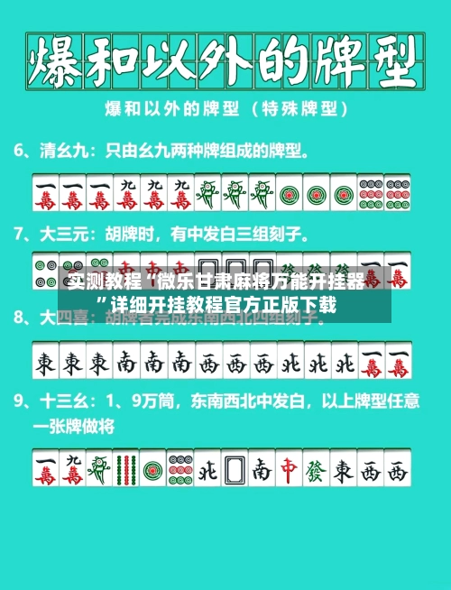 实测教程“微乐甘肃麻将万能开挂器”详细开挂教程官方正版下载-第3张图片