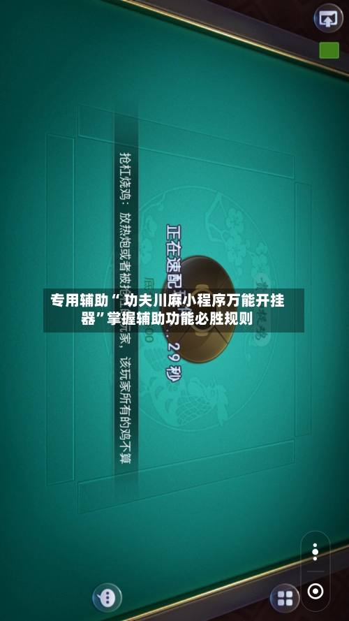 专用辅助“ 功夫川麻小程序万能开挂器	”掌握辅助功能必胜规则-第2张图片