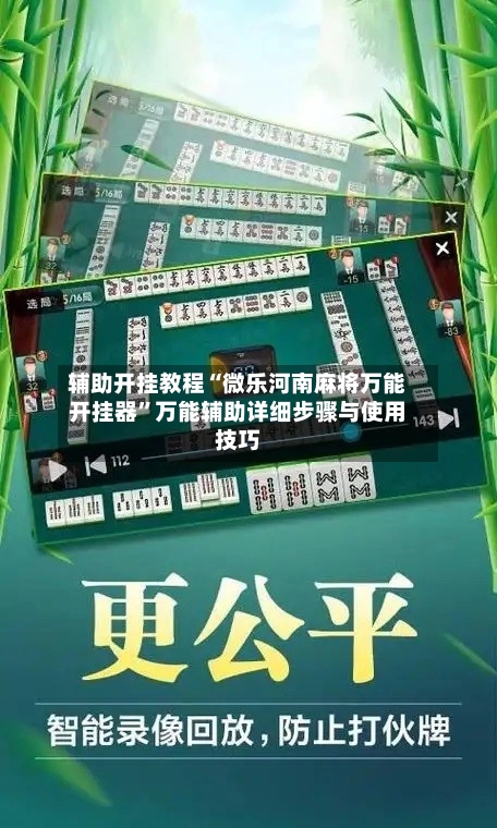 辅助开挂教程“微乐河南麻将万能开挂器”万能辅助详细步骤与使用技巧-第3张图片