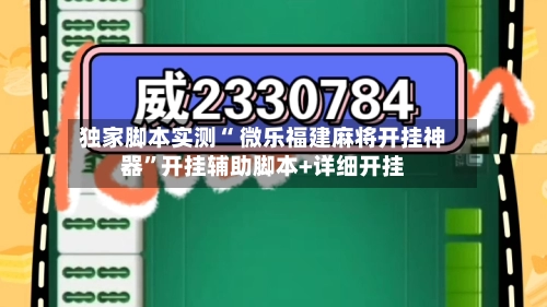 独家脚本实测“ 微乐福建麻将开挂神器”开挂辅助脚本+详细开挂-第2张图片