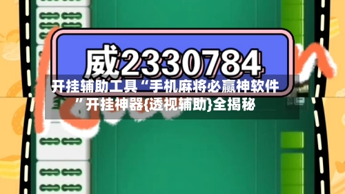 开挂辅助工具“手机麻将必赢神软件”开挂神器{透视辅助}全揭秘-第3张图片