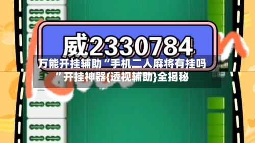 万能开挂辅助“手机二人麻将有挂吗”开挂神器{透视辅助}全揭秘-第2张图片