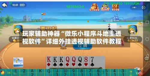 玩家辅助神器“微乐小程序斗地主透视软件”详细外挂透视辅助软件教程-第3张图片