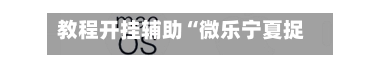 教程开挂辅助“微乐宁夏捉麻子必赢神器	”(辅助神器)开挂详细教程-第2张图片