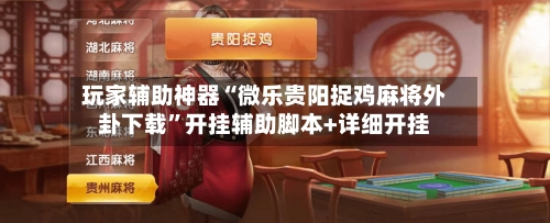 玩家辅助神器“微乐贵阳捉鸡麻将外卦下载”开挂辅助脚本+详细开挂-第2张图片