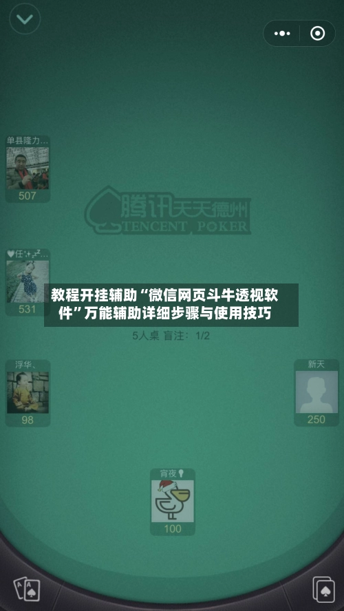 教程开挂辅助“微信网页斗牛透视软件”万能辅助详细步骤与使用技巧-第3张图片