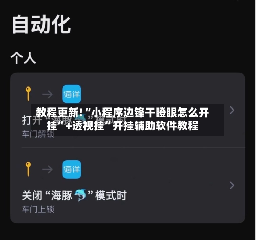 教程更新!“小程序边锋干瞪眼怎么开挂”+透视挂”开挂辅助软件教程-第2张图片