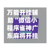 万能开挂辅助“微信小程序雀神广东麻将开挂”(辅助神器)开挂详细教程