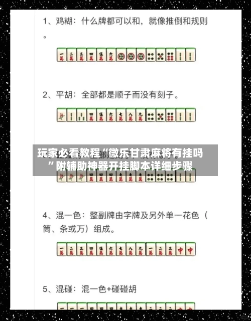 玩家必看教程“微乐甘肃麻将有挂吗	”附辅助神器开挂脚本详细步骤-第2张图片
