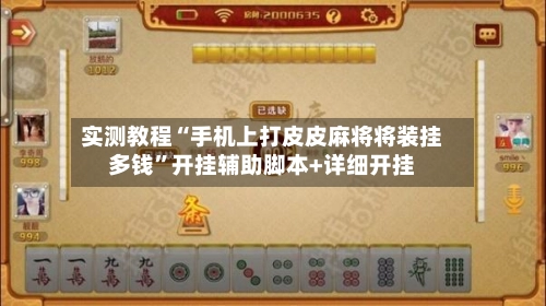 实测教程“手机上打皮皮麻将将装挂多钱”开挂辅助脚本+详细开挂-第2张图片