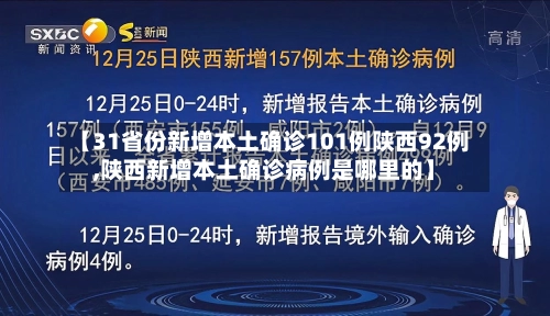 【31省份新增本土确诊101例陕西92例,陕西新增本土确诊病例是哪里的】