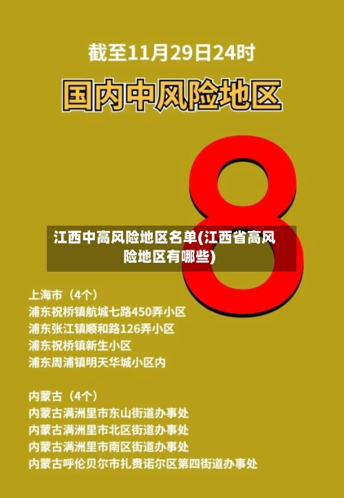 江西中高风险地区名单(江西省高风险地区有哪些)