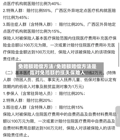 免赔额赔偿方法/免赔额赔偿方法是指对免赔额的损失保险人-第3张图片