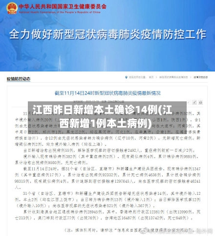 江西昨日新增本土确诊14例(江西新增1例本土病例)-第2张图片