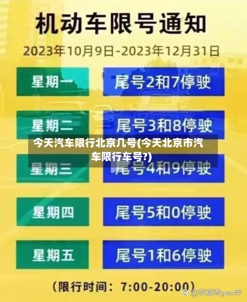 今天汽车限行北京几号(今天北京市汽车限行车号?)