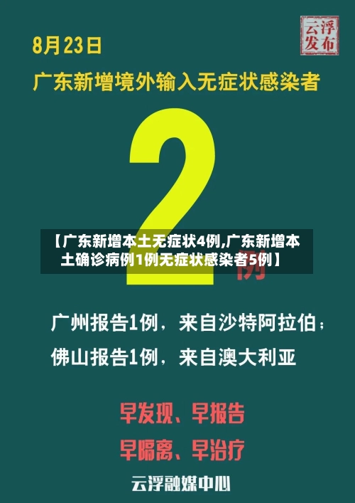 【广东新增本土无症状4例,广东新增本土确诊病例1例无症状感染者5例】