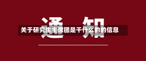 关于研究生主席团是干什么的的信息-第2张图片