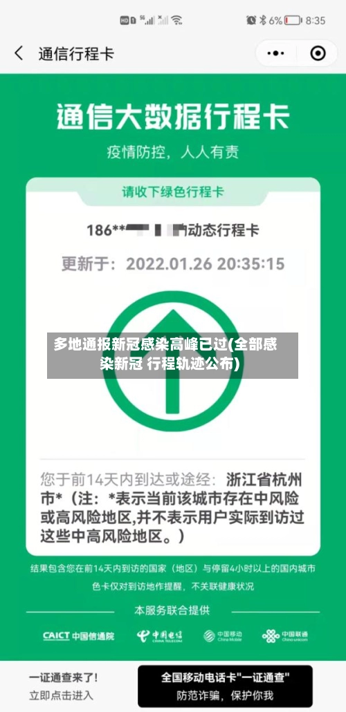 多地通报新冠感染高峰已过(全部感染新冠 行程轨迹公布)-第2张图片