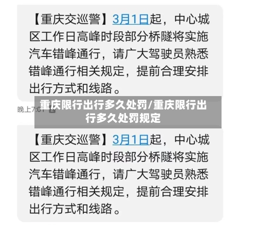 重庆限行出行多久处罚/重庆限行出行多久处罚规定-第2张图片