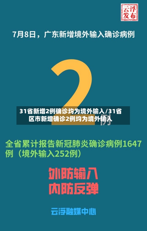 31省新增2例确诊均为境外输入/31省区市新增确诊2例均为境外输入