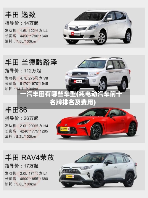 一汽丰田有哪些车型(纯电动汽车前十名牌排名及费用)-第2张图片