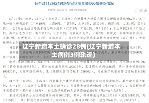 辽宁新增本土确诊28例(辽宁新增本土病例3例轨迹)